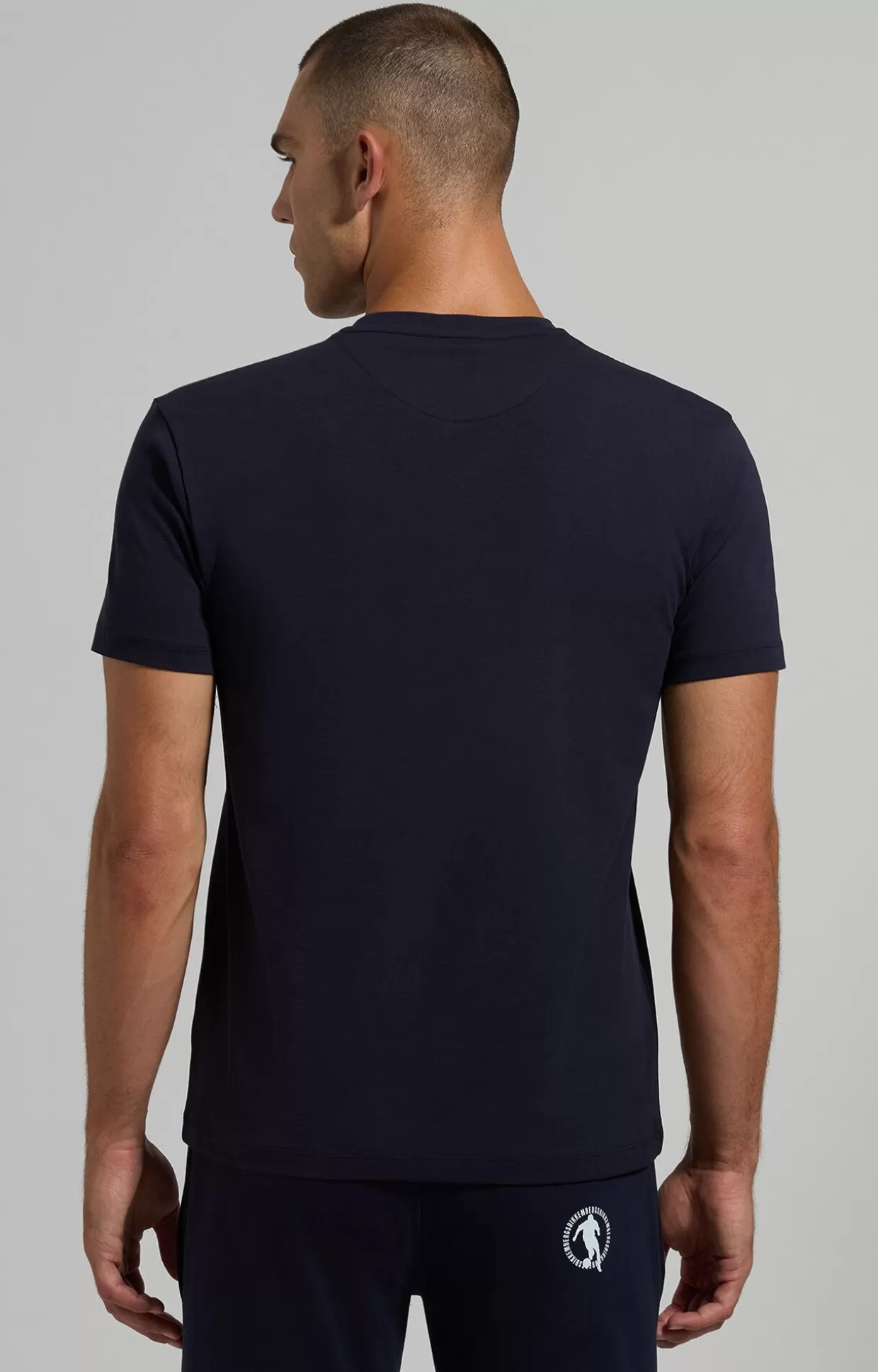 Bikkembergs T-shirt Da Uomo Slim Fit blue graphite Store