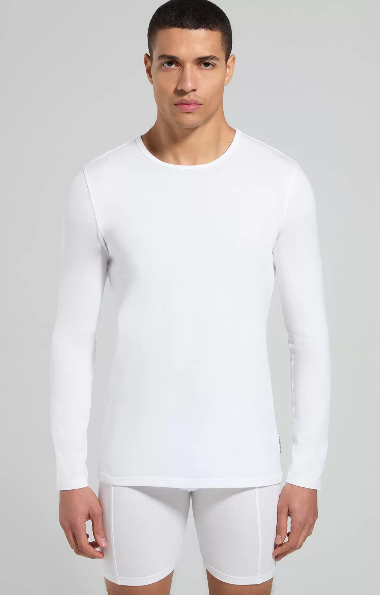 Bikkembergs T-shirt Intima Uomo Manica Lunga white New