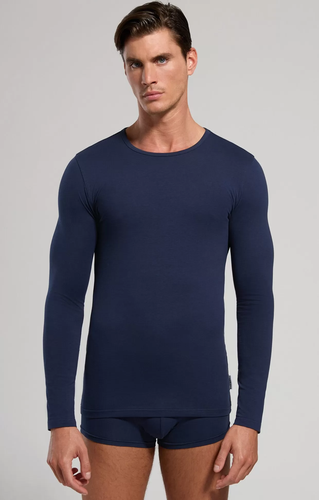 Bikkembergs T-shirt Intima Uomo Manica Lunga navy Cheap