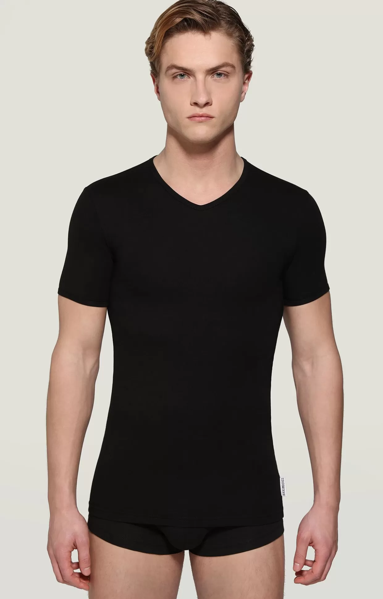 Bikkembergs T-shirt Intima Uomo Scollo A V black Best Sale