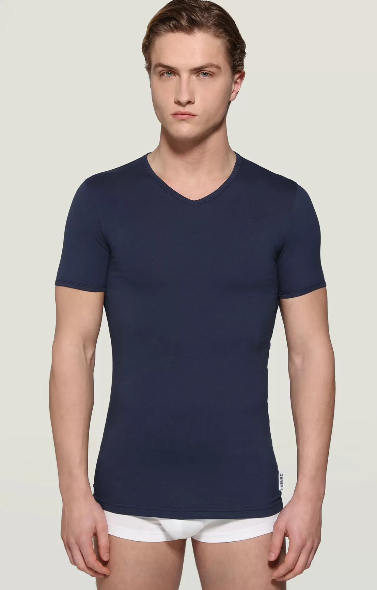 Bikkembergs T-shirt Intima Uomo Scollo A V navy Cheap