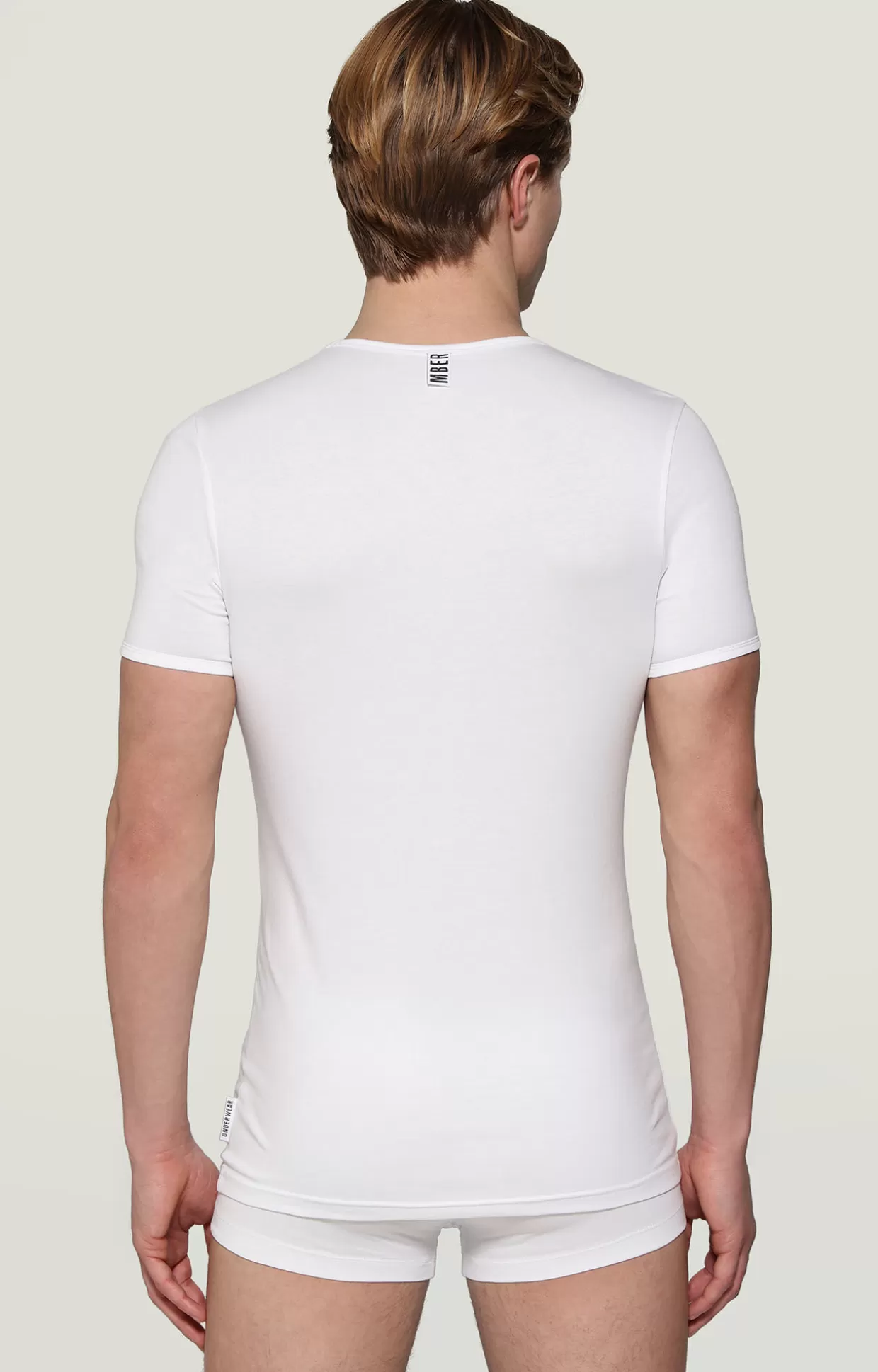 Bikkembergs T-shirt Intima Uomo Scollo A V white Flash Sale