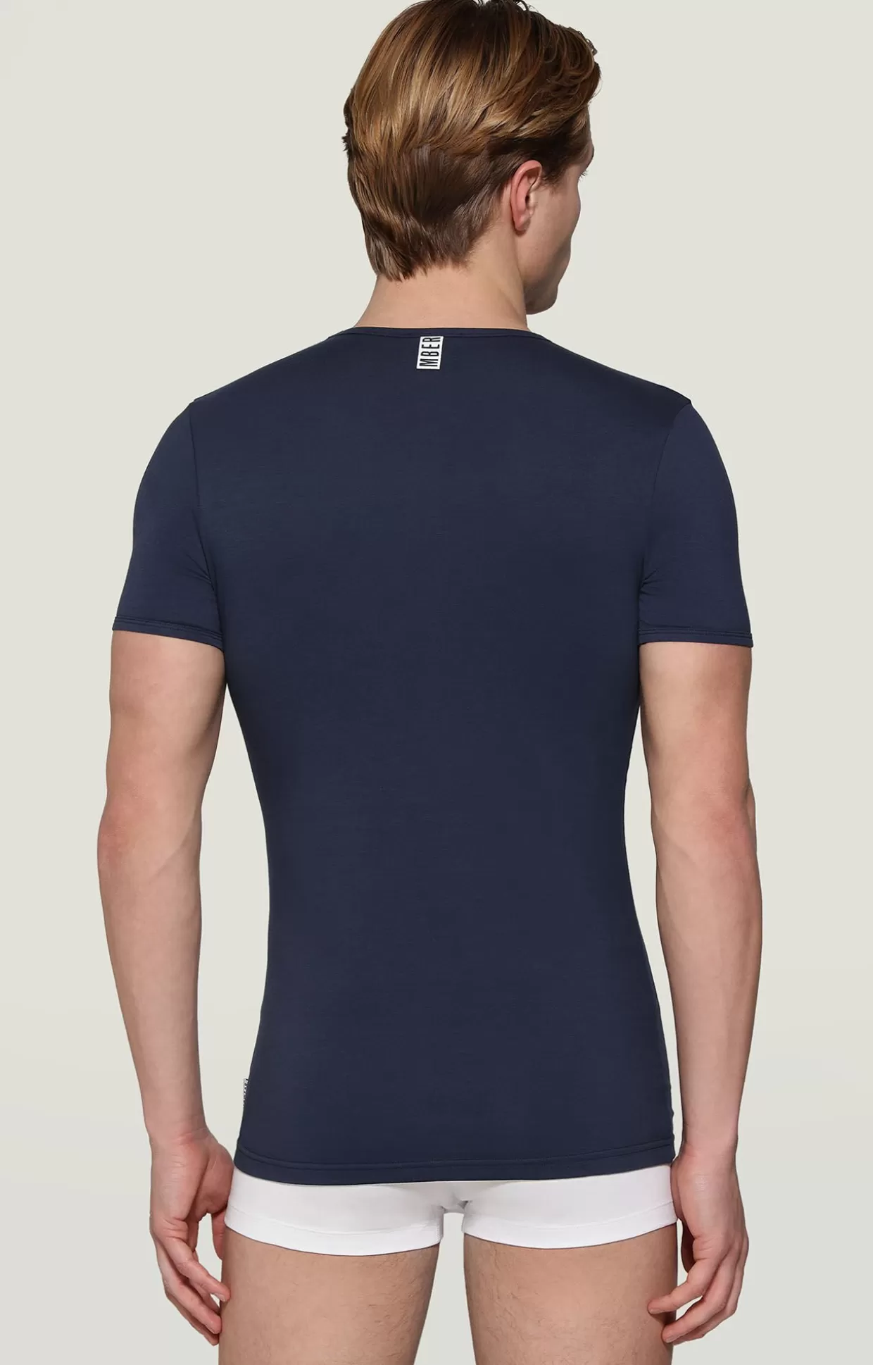 Bikkembergs T-shirt Intima Uomo Scollo A V navy Cheap