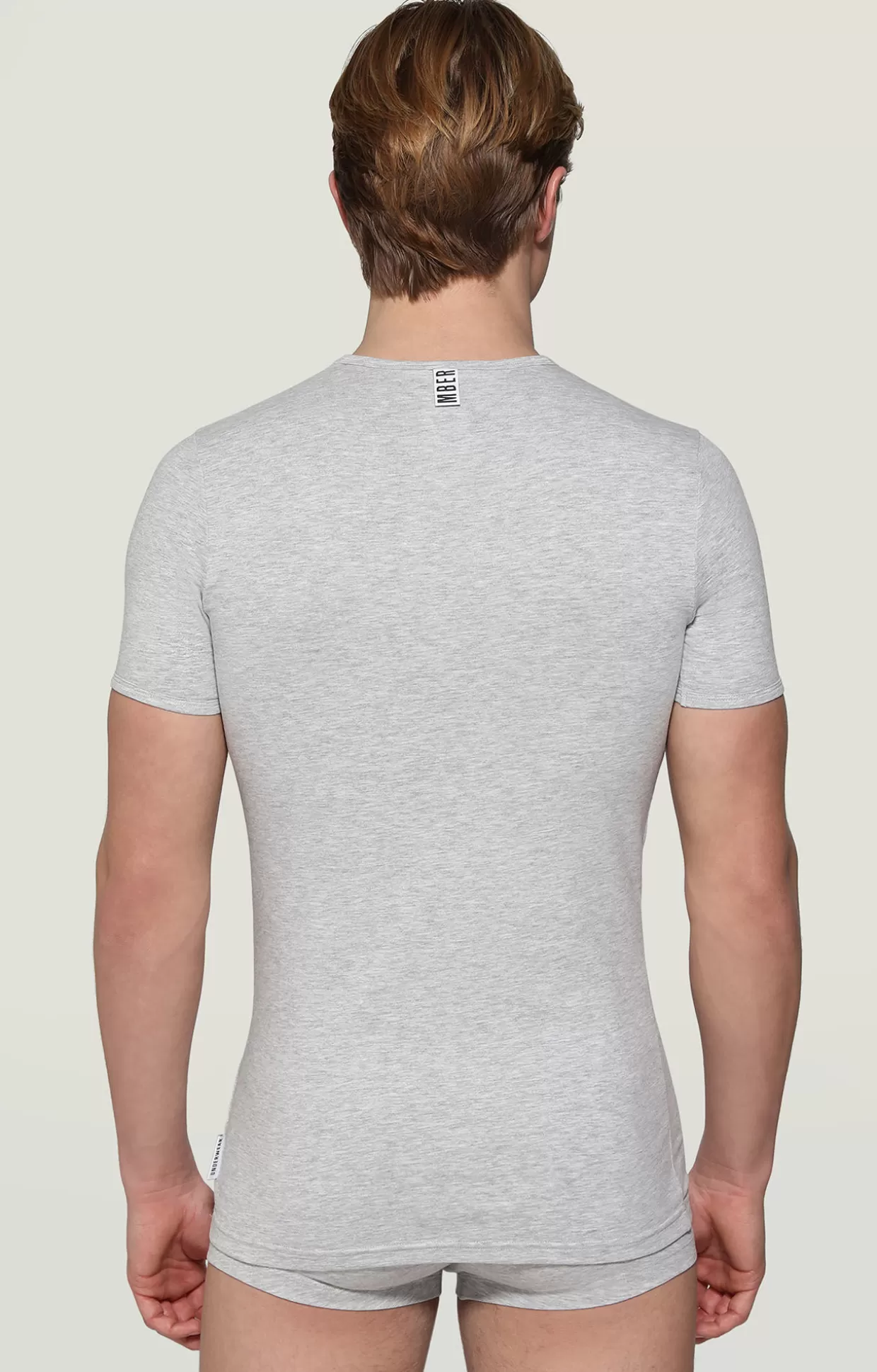 Bikkembergs T-shirt Intima Uomo Scollo A V grey melange Hot