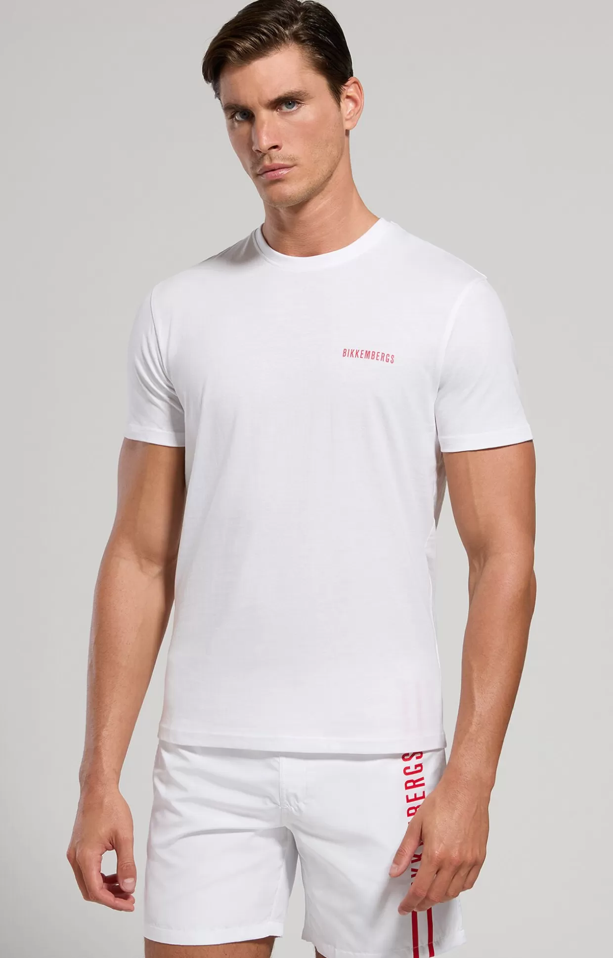 Bikkembergs T-shirt Mare Uomo Stampata white Clearance