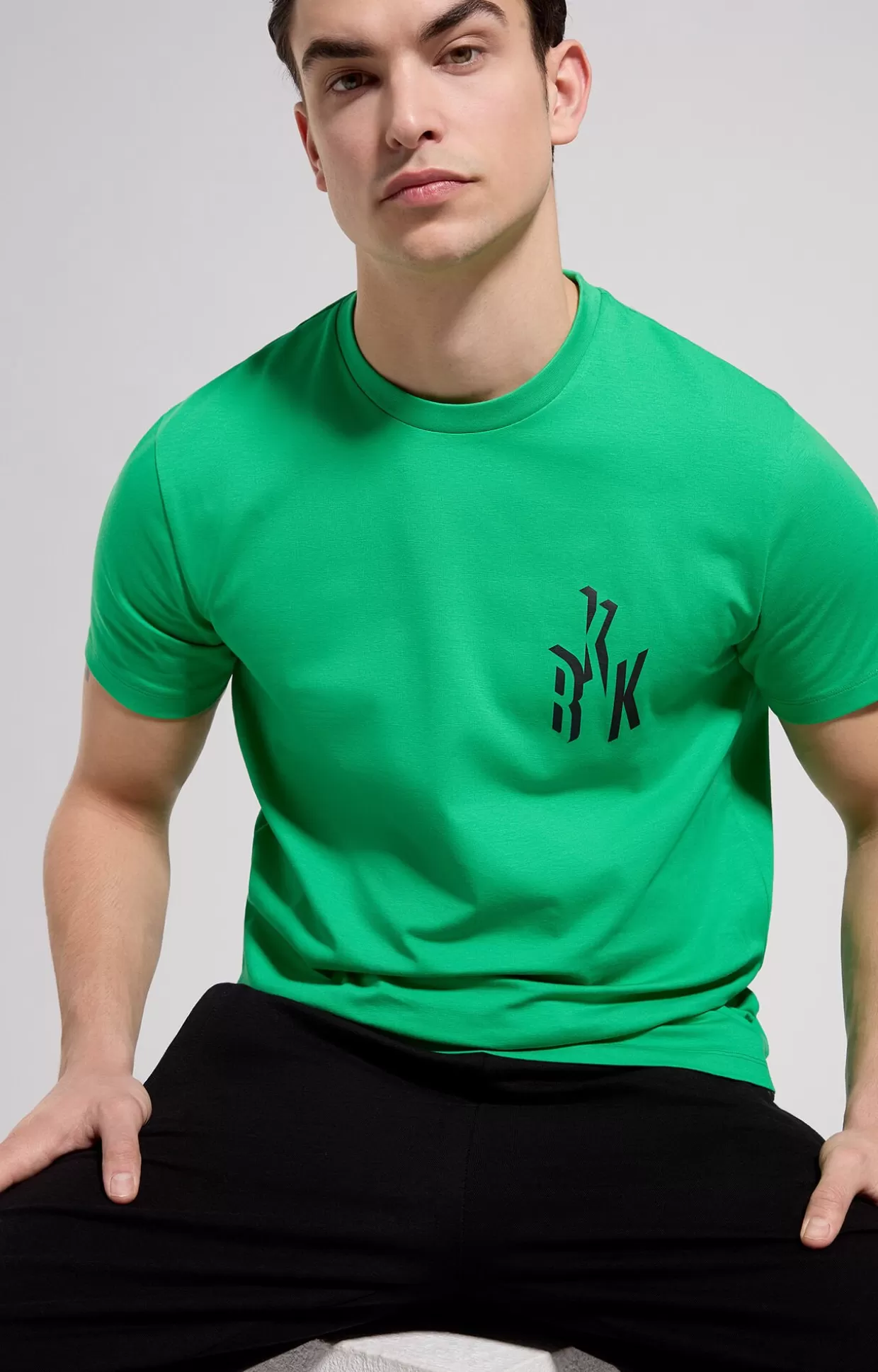 Bikkembergs T-shirt Slim Fit Uomo Con Logo bright green Cheap