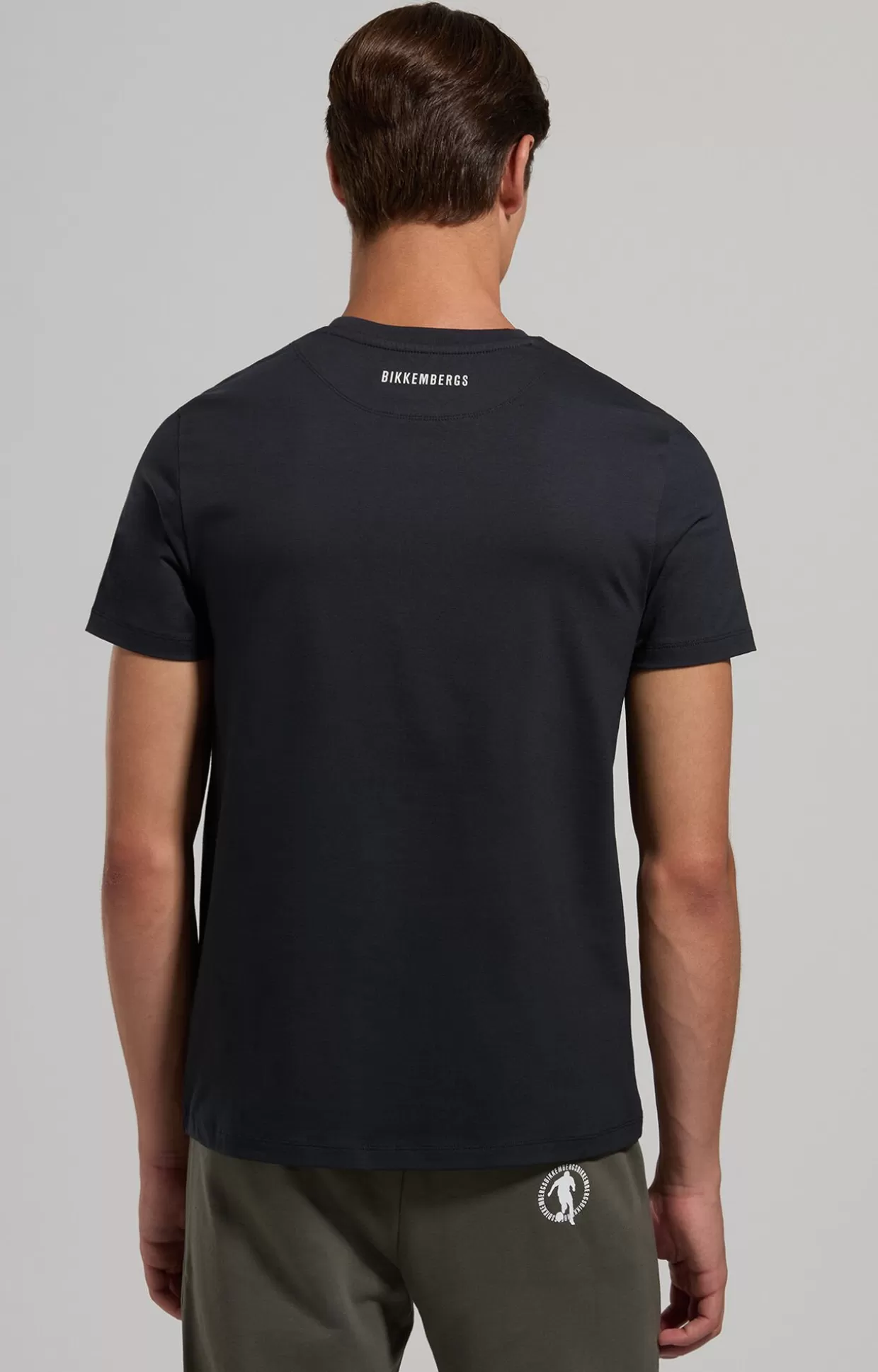 Bikkembergs T-shirt Slim Fit Uomo Con Logo blue graphite Cheap