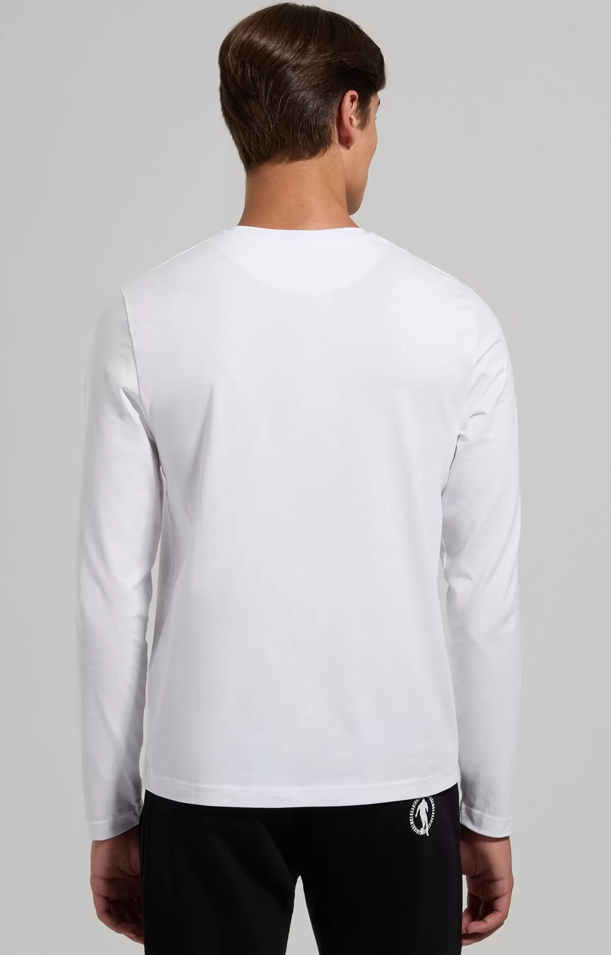 Bikkembergs T-shirt Slim Fit Uomo Manica Lunga white Hot