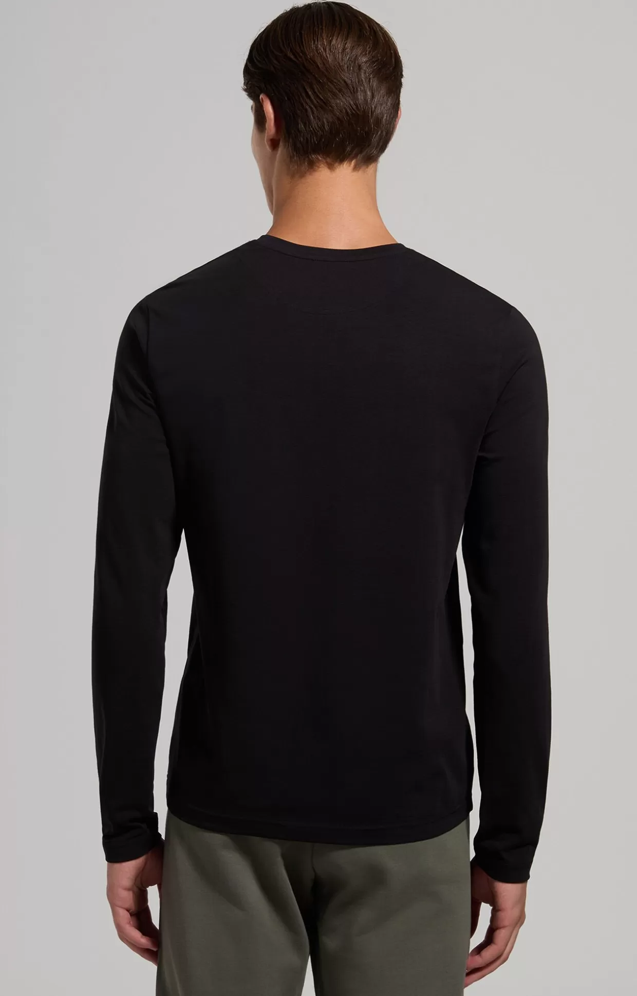 Bikkembergs T-shirt Slim Fit Uomo Manica Lunga black Best Sale