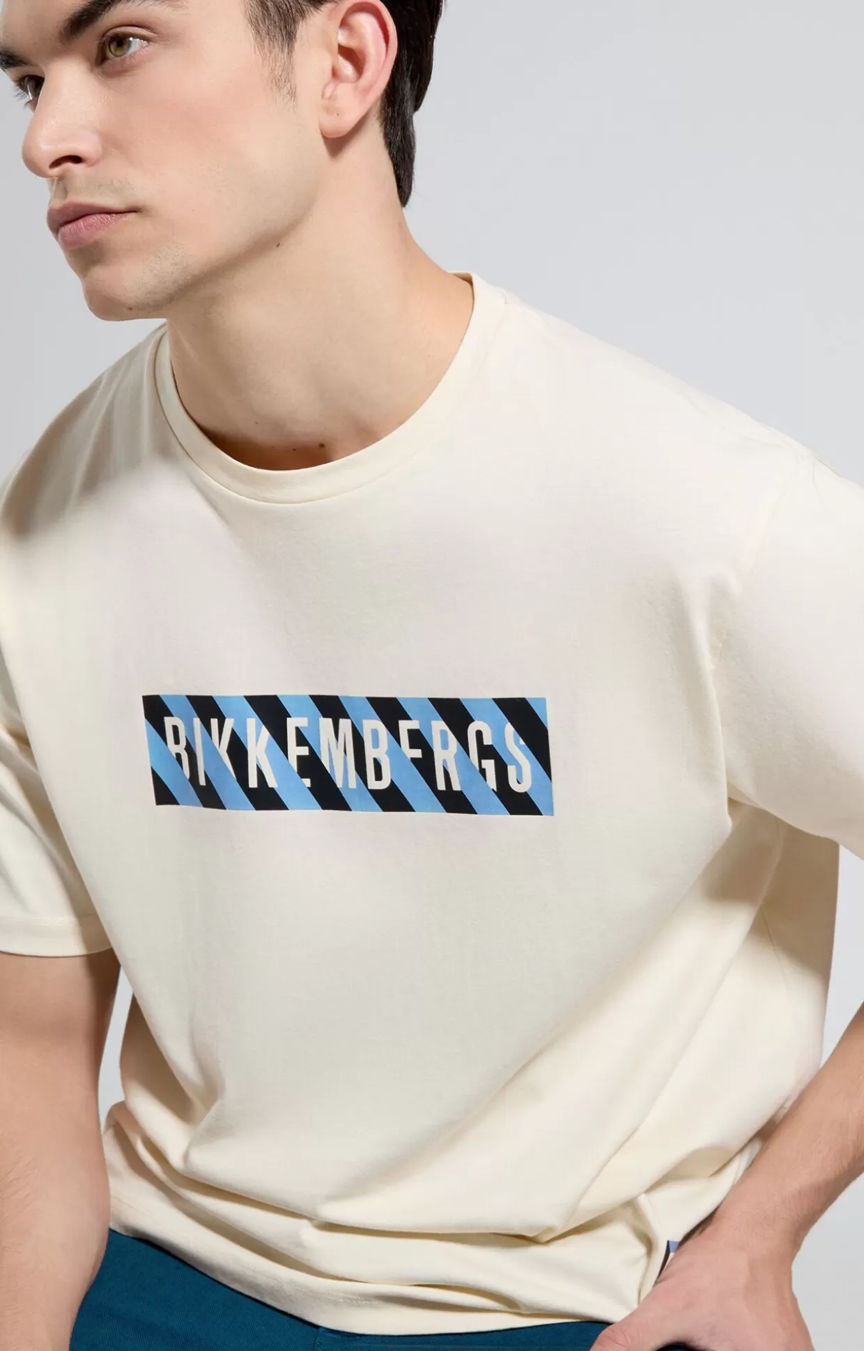 Bikkembergs T-shirt Uomo Con Stampa turtledove Clearance