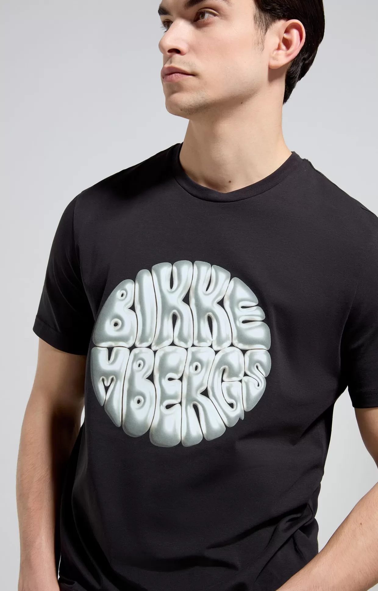 Bikkembergs T-shirt Uomo Slim Fit meteorite black Flash Sale