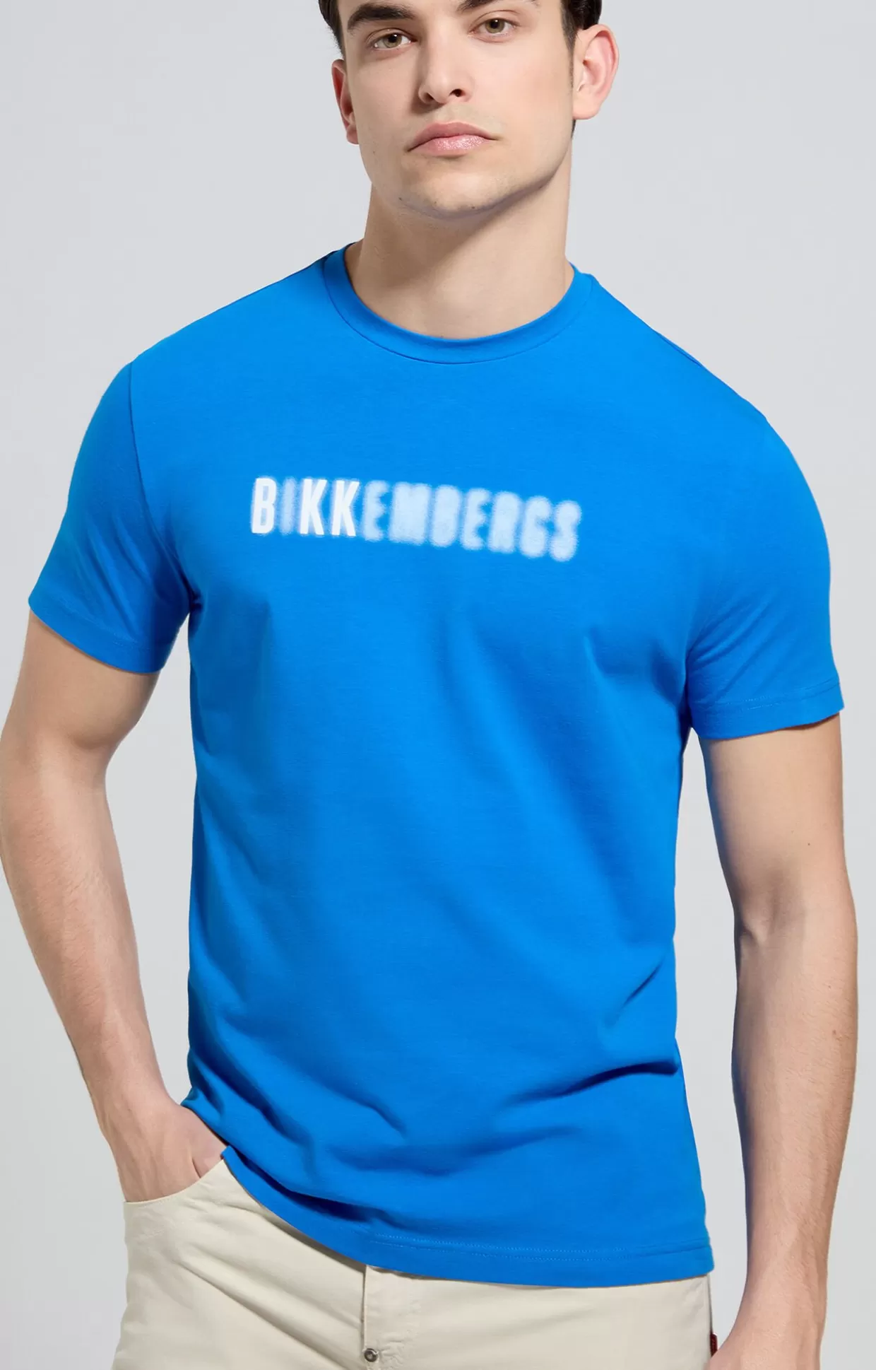 Bikkembergs T-shirt Uomo Slim Fit electric blue lemonade Hot