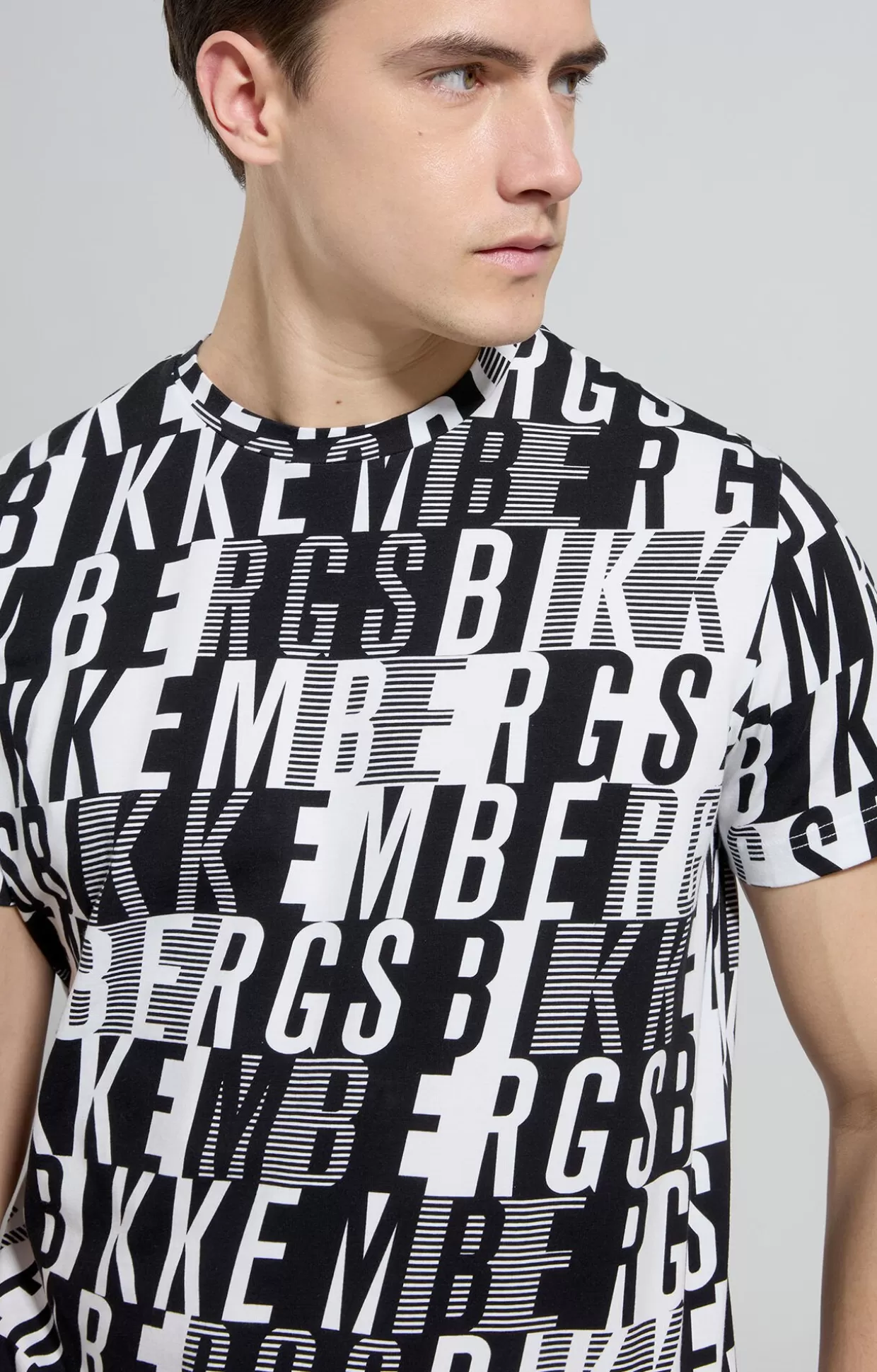 Bikkembergs T-shirt Uomo Slim Fit Camo all over black Best