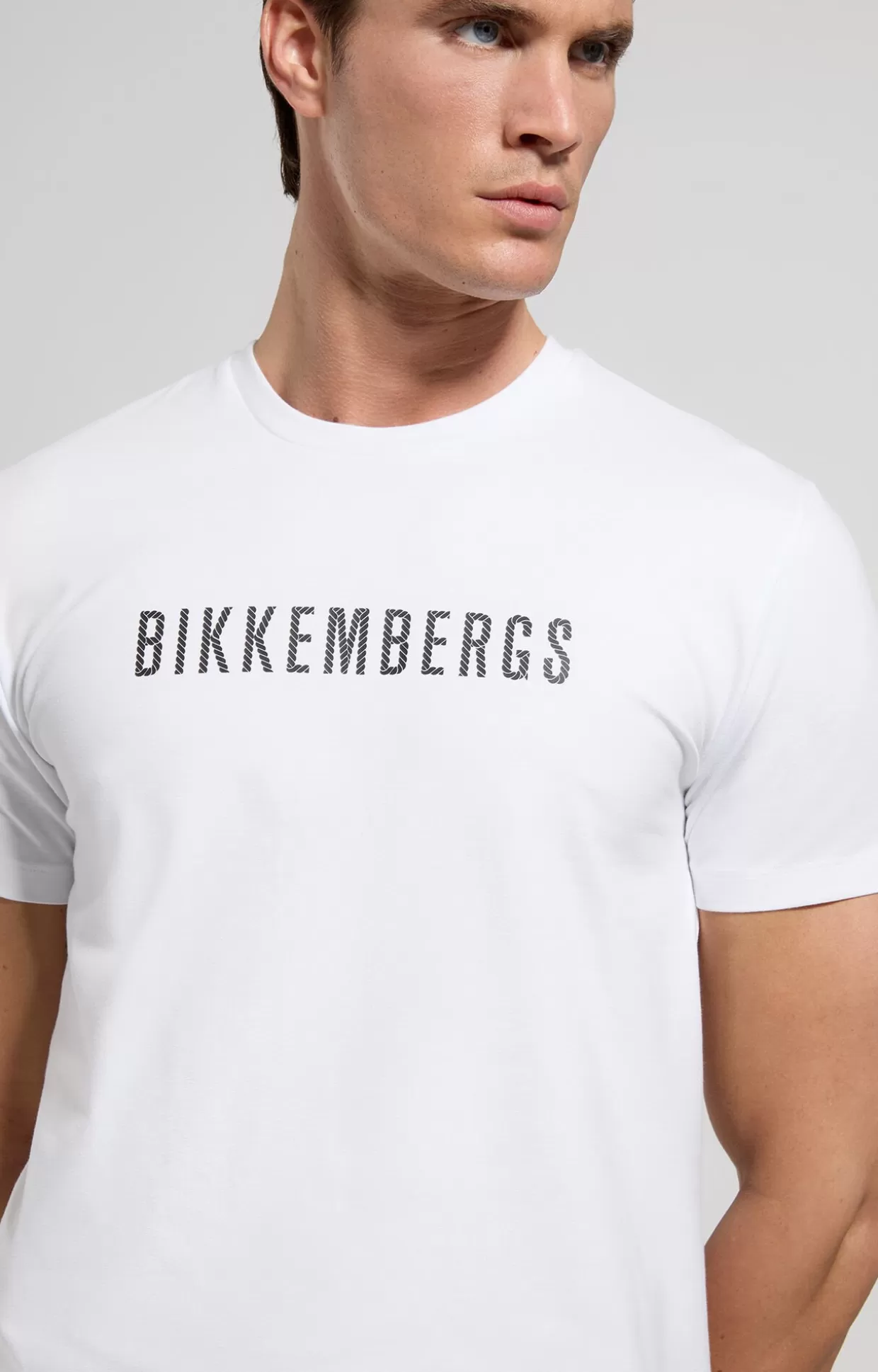 Bikkembergs T-shirt Uomo Slim Fit Logo white Best Sale