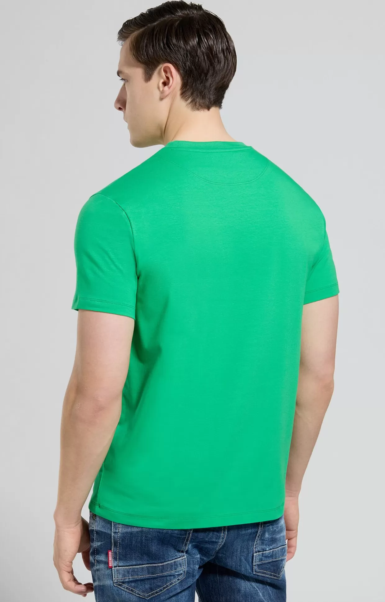 Bikkembergs T-shirt Uomo Slim Fit Logo bright green Outlet