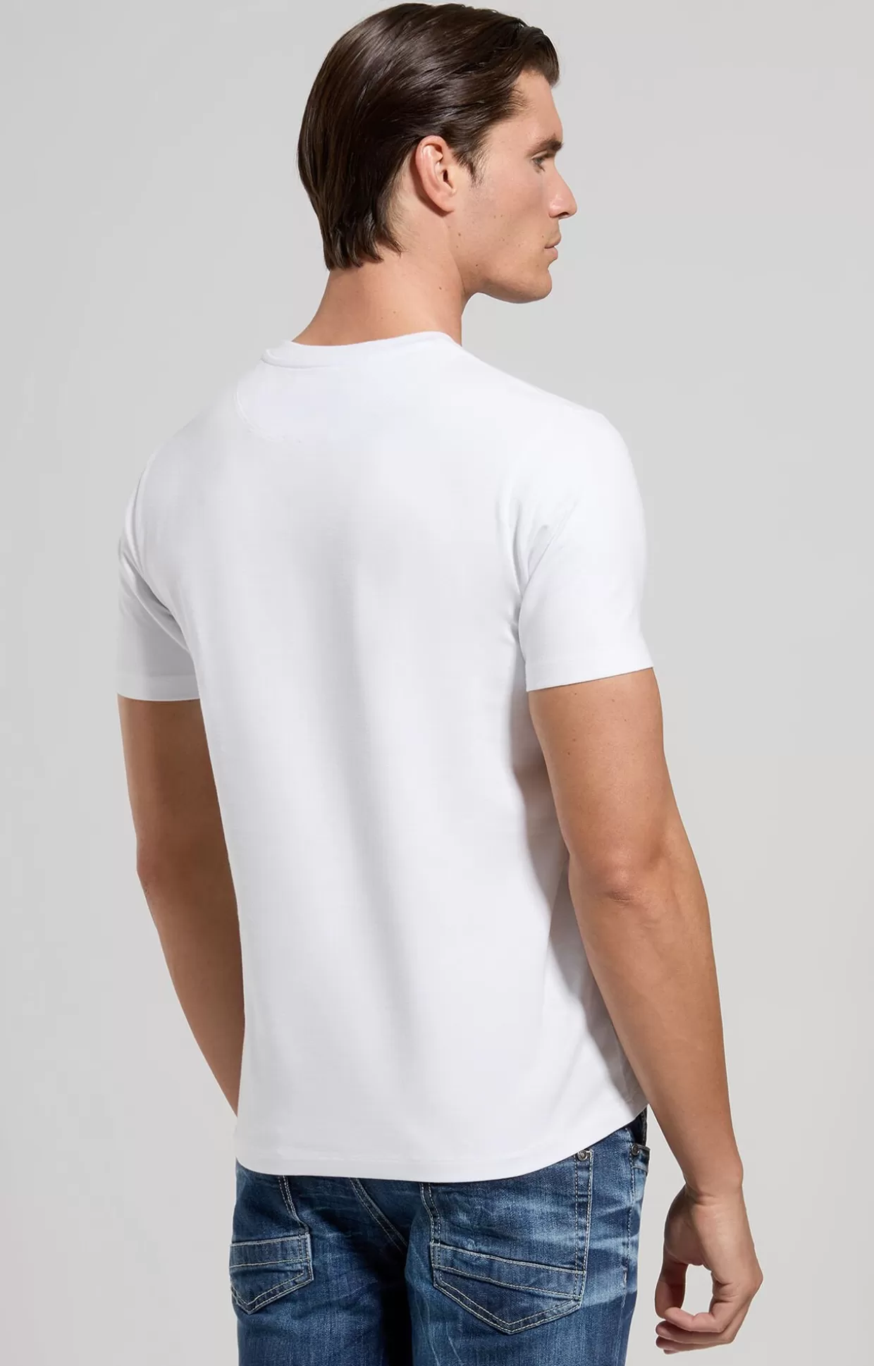 Bikkembergs T-shirt Uomo Slim Fit Logo white Best Sale