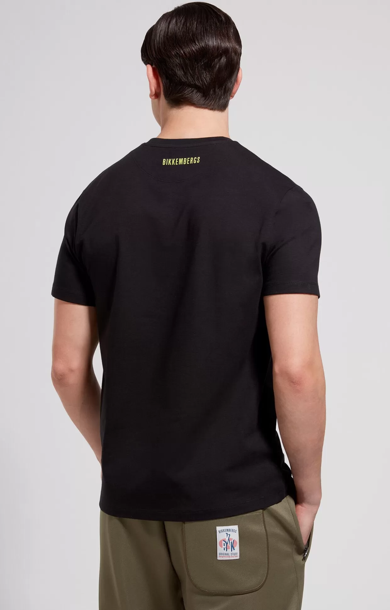 Bikkembergs T-shirt Uomo Slim Fit Maxi Stampa black Store