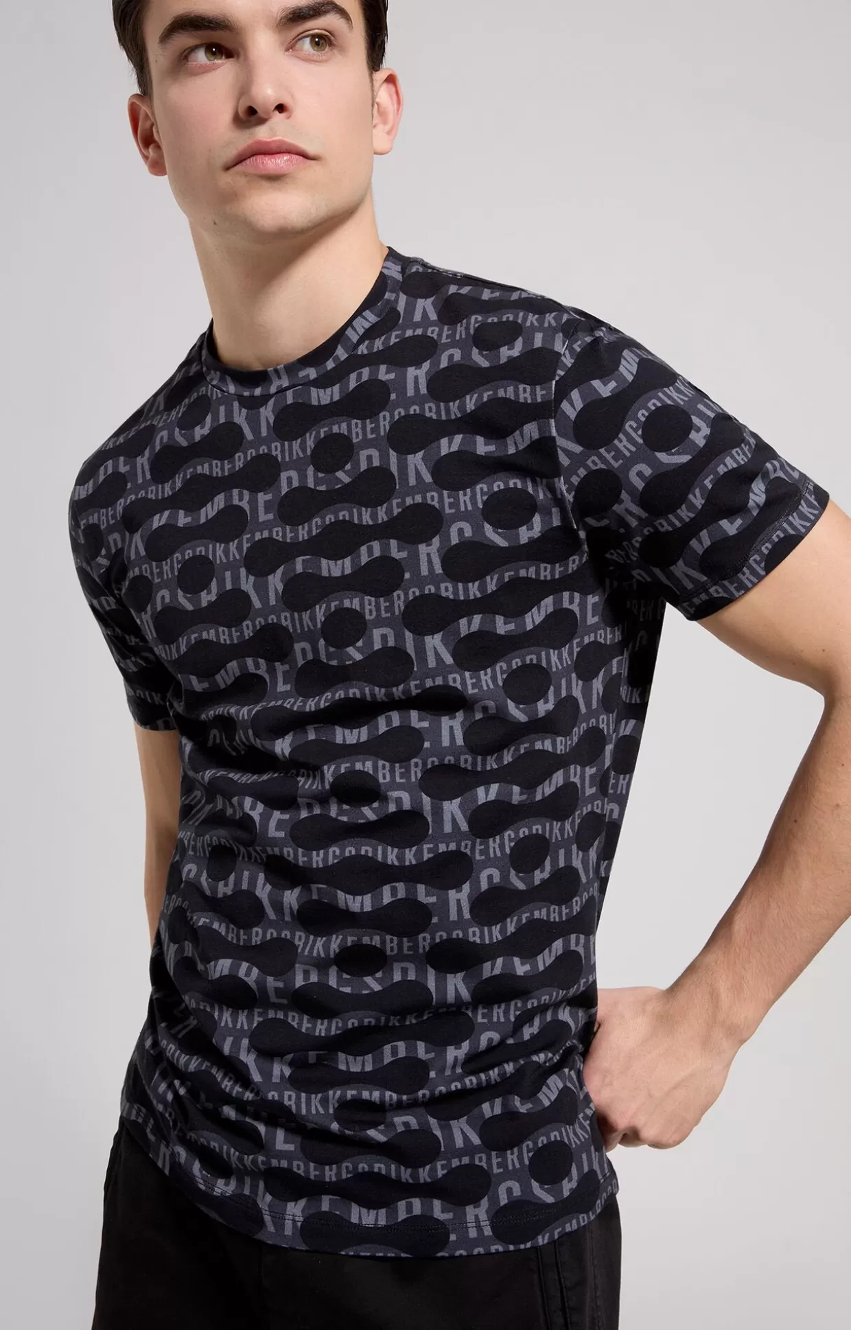 Bikkembergs T-shirt Uomo Slim Fit Pop Camouflage black Best