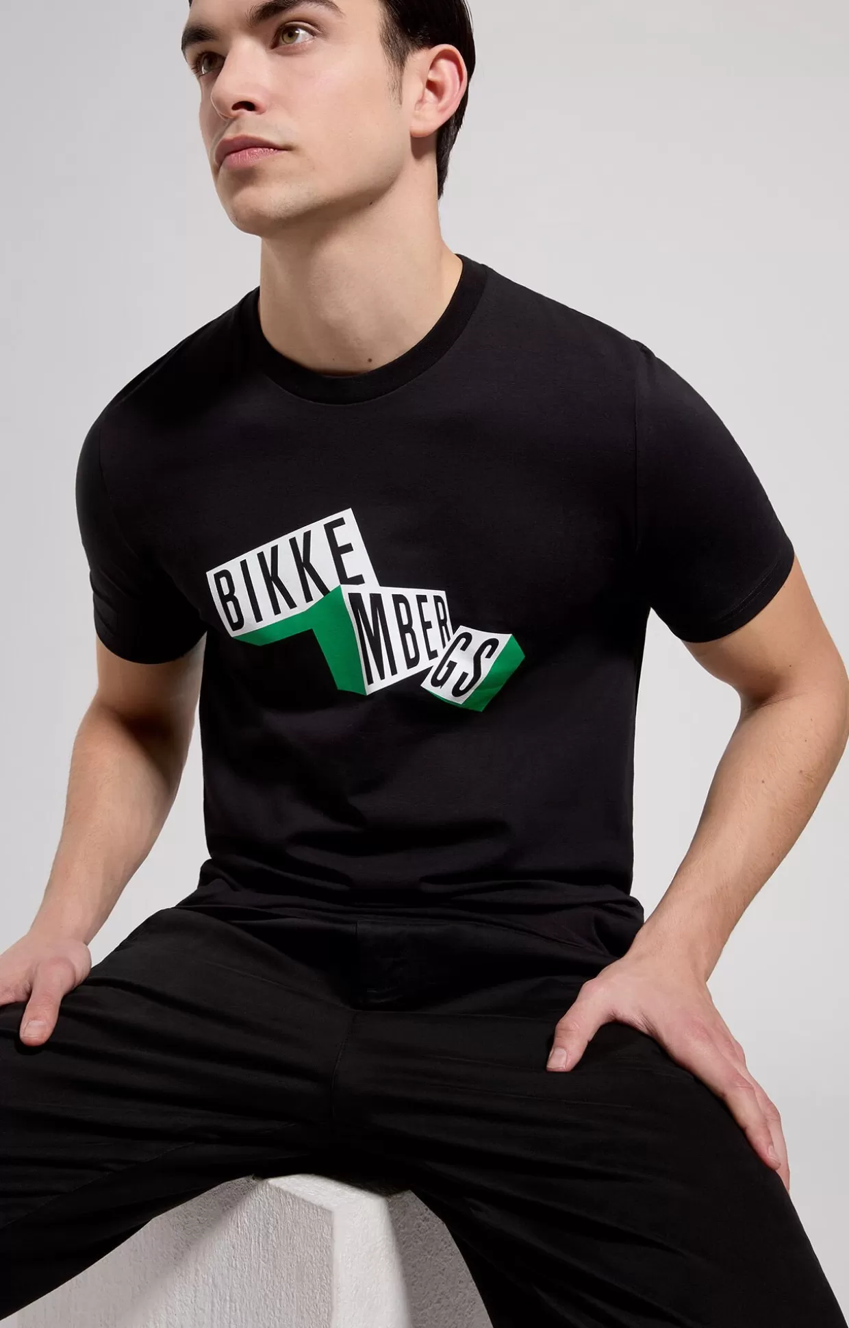 Bikkembergs T-shirt Uomo Slim Fit Stampata black Store