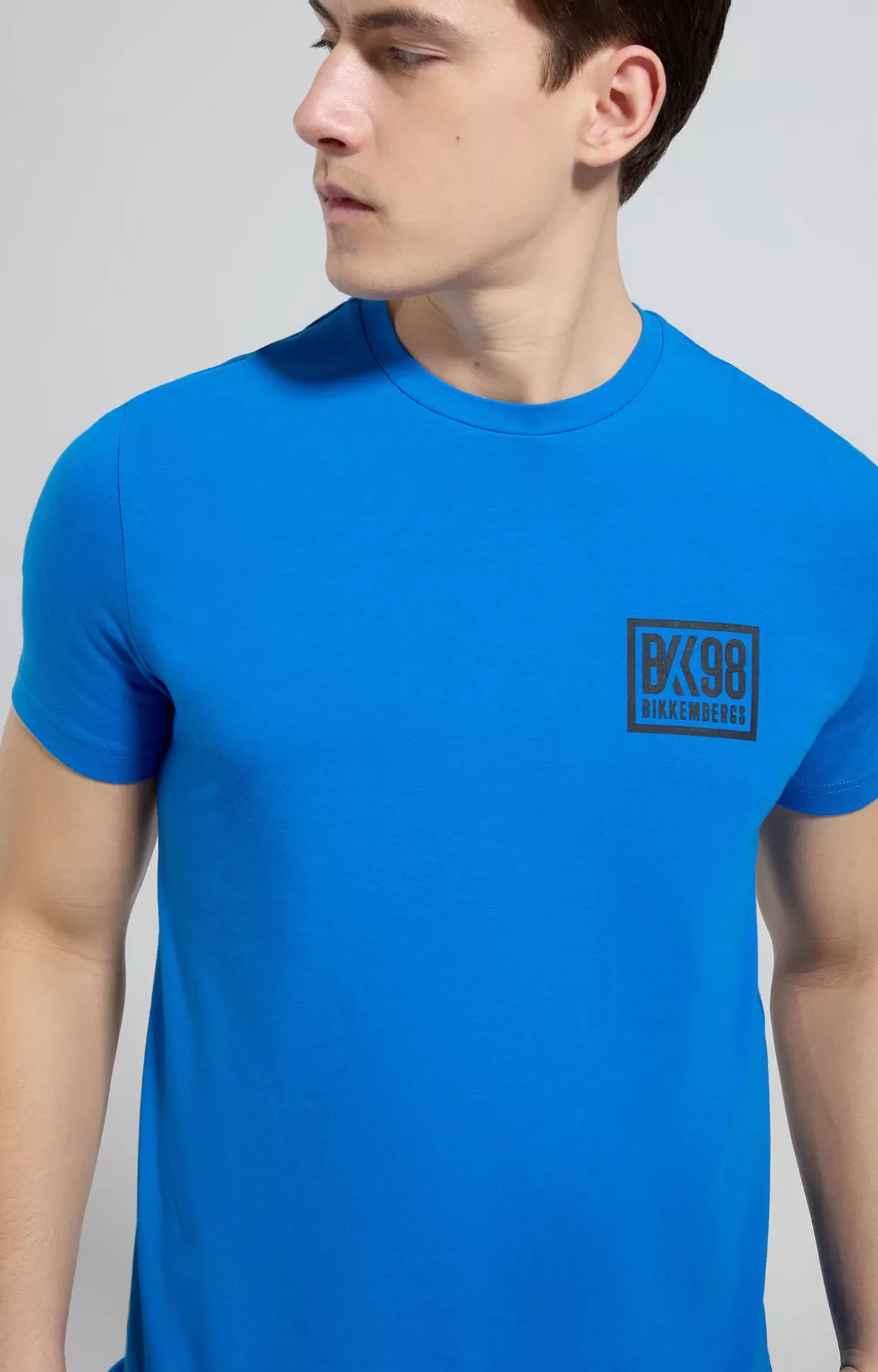 Bikkembergs T-shirt Uomo Slim Fit Stampata electric blue lemonade Cheap