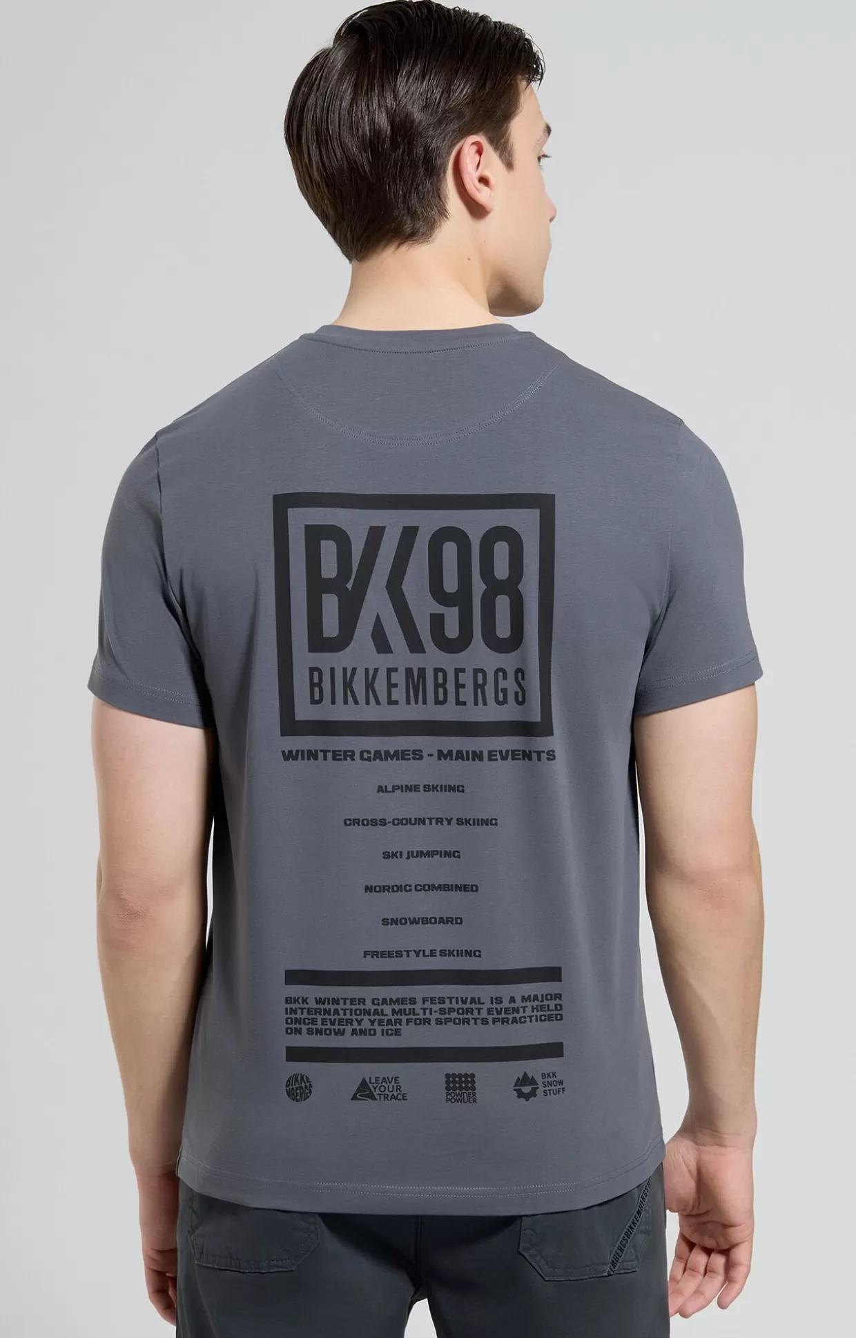 Bikkembergs T-shirt Uomo Slim Fit Stampata dark shadows Online