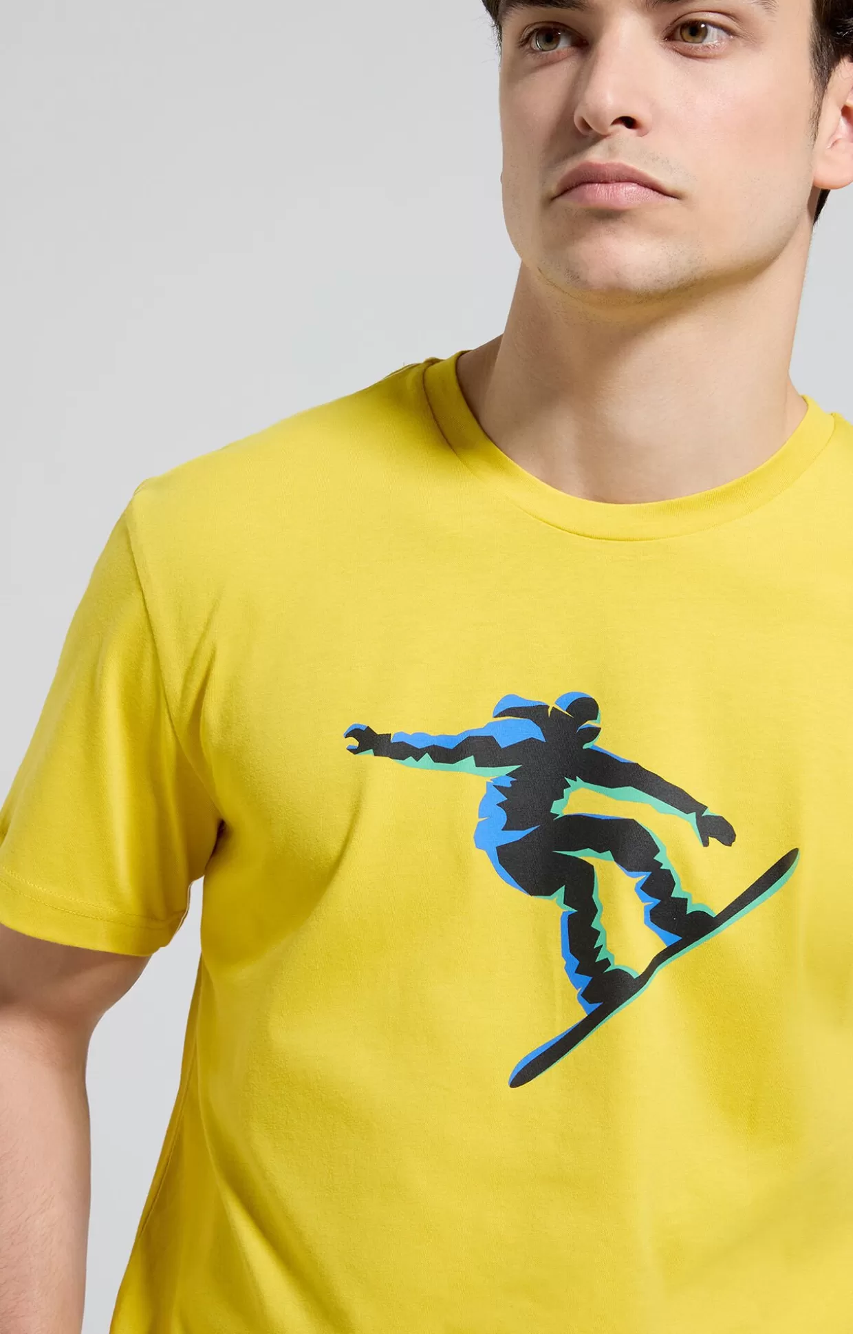 Bikkembergs T-shirt Uomo Stampa Freestyle sulphur Best Sale