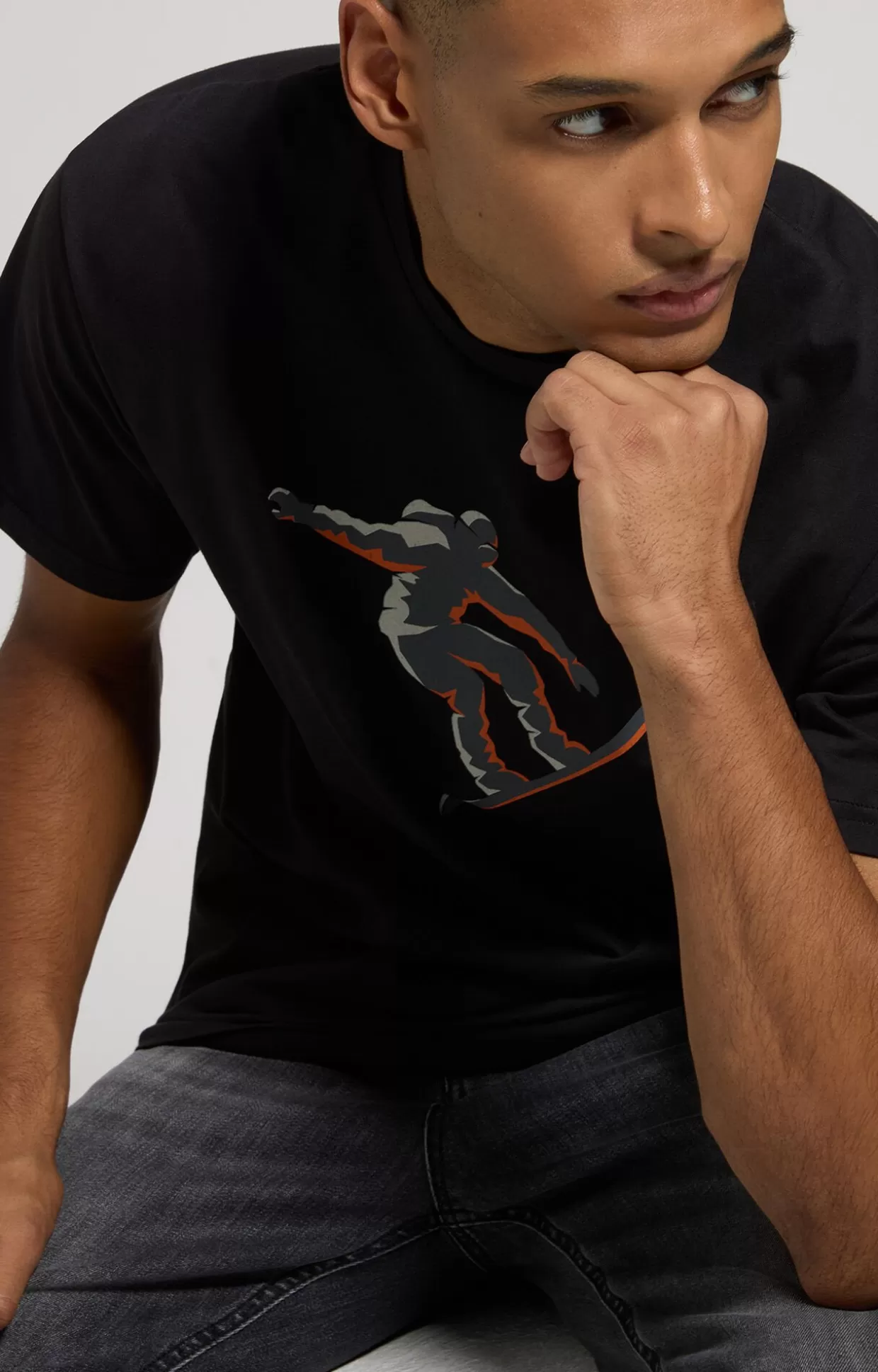 Bikkembergs T-shirt Uomo Stampa Freestyle meteorite black Shop