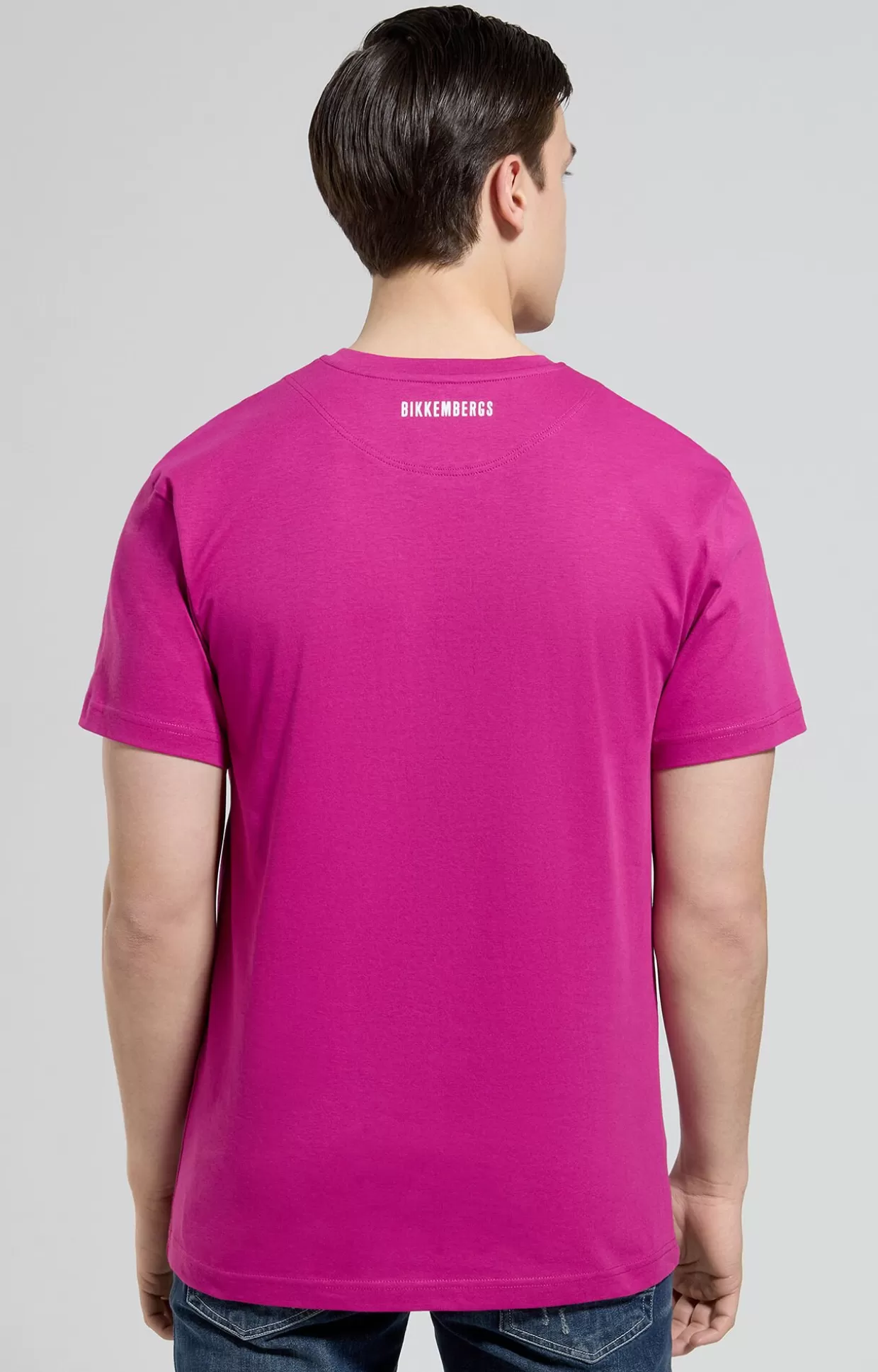 Bikkembergs T-shirt Uomo Stampa Freestyle festival fuchsia Online