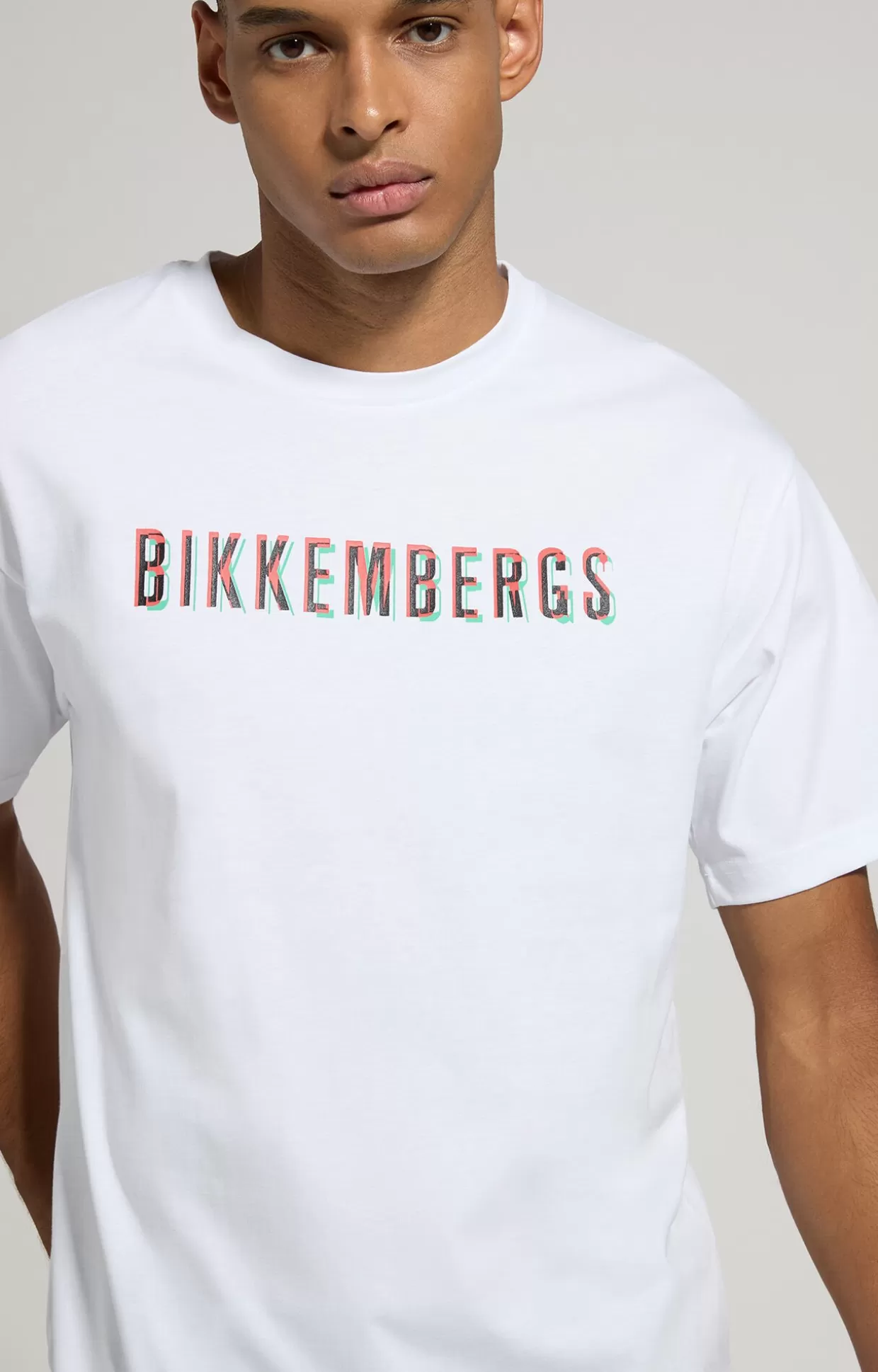 Bikkembergs T-shirt Uomo Stampa Ready To Ride white Flash Sale