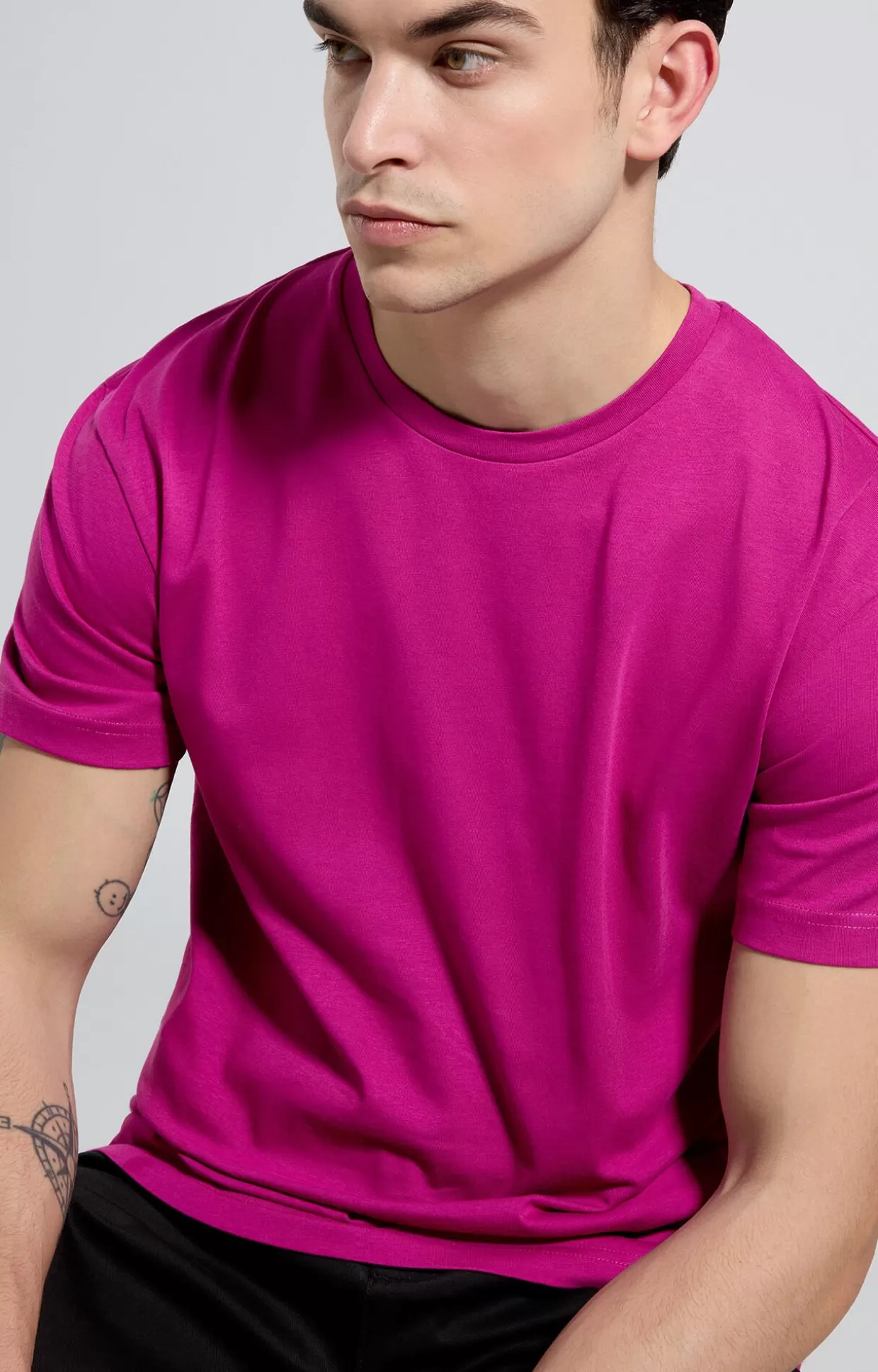 Bikkembergs T-shirt Uomo Stampa Retro festival fuchsia Best Sale