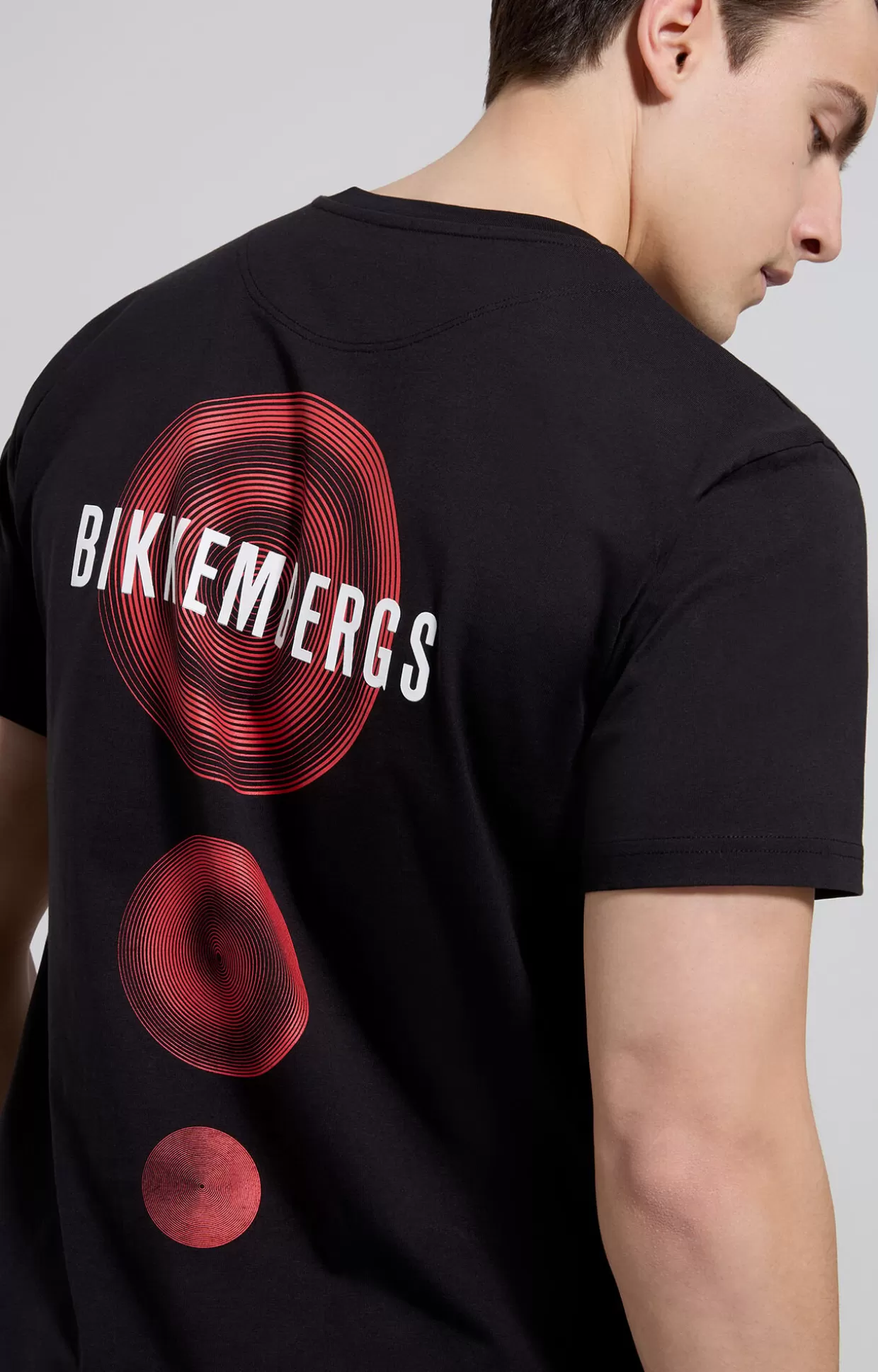 Bikkembergs T-shirt Uomo Stampa Retro meteorite black New