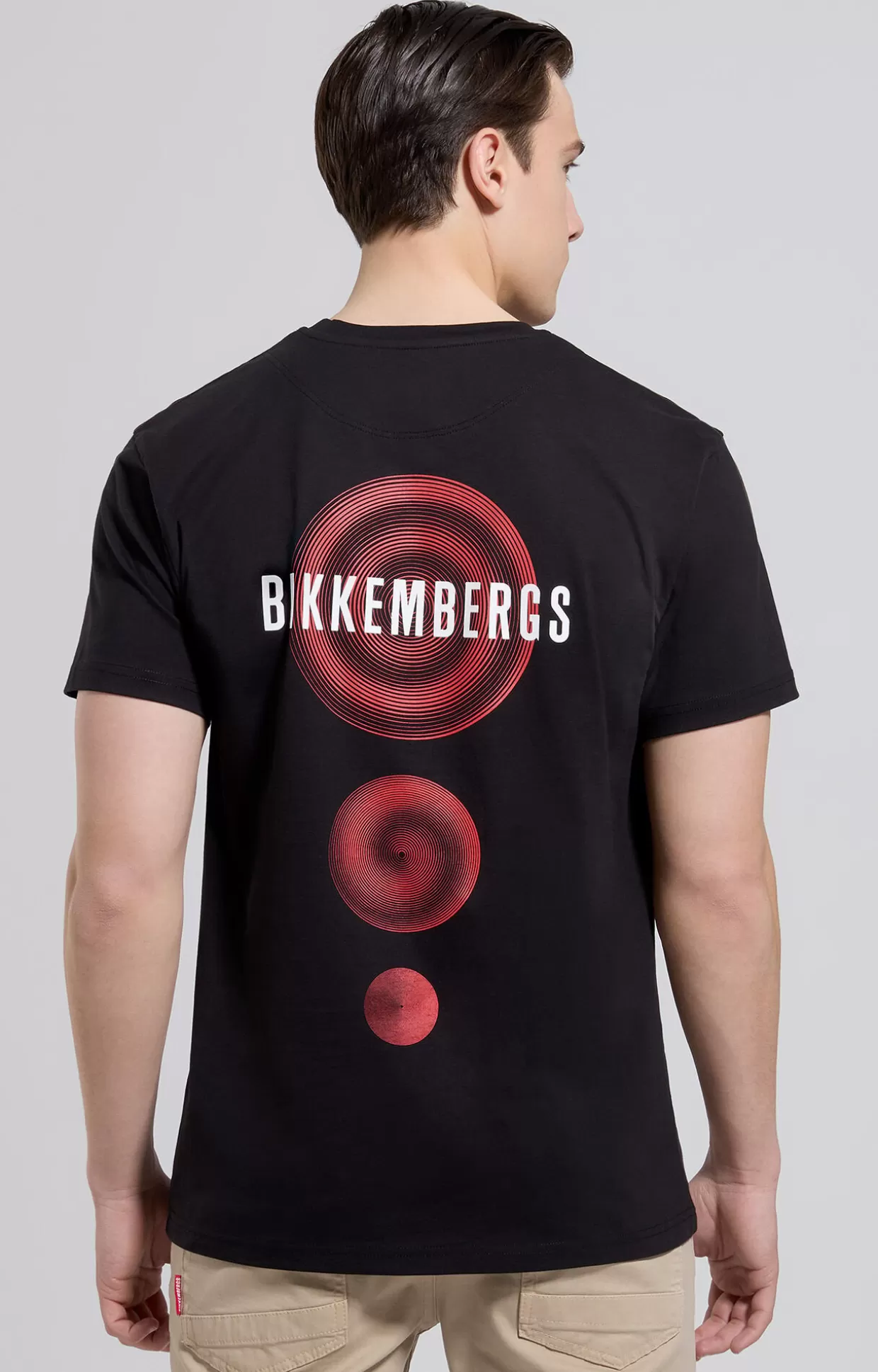 Bikkembergs T-shirt Uomo Stampa Retro meteorite black New