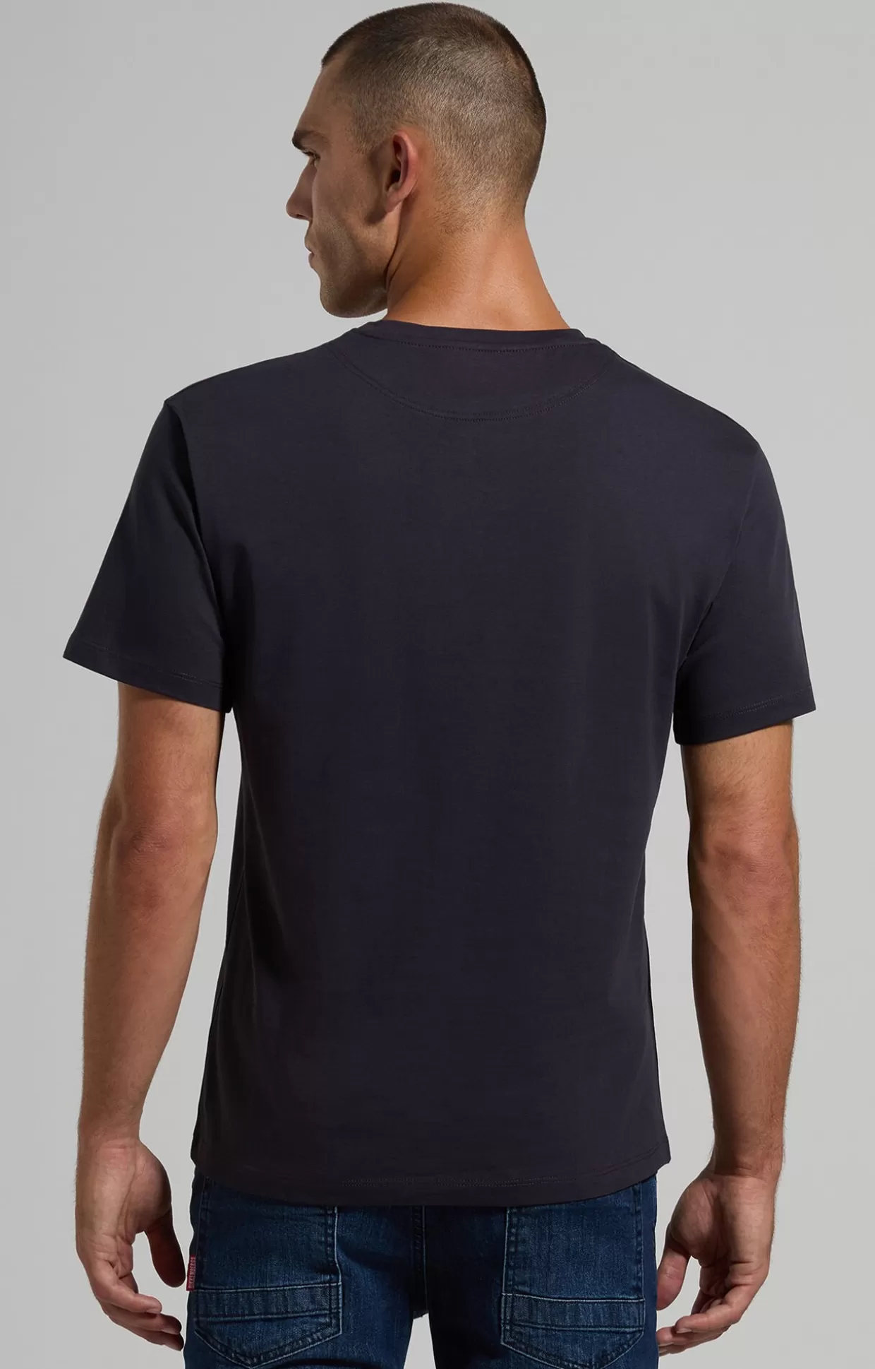 Bikkembergs T-shirt Uomo Stampata blue graphite Clearance